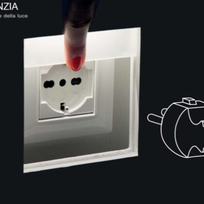 Светильник встраиваемый PER PRESA 90X90 LED 1.1W 3000°K (9010, Италия)