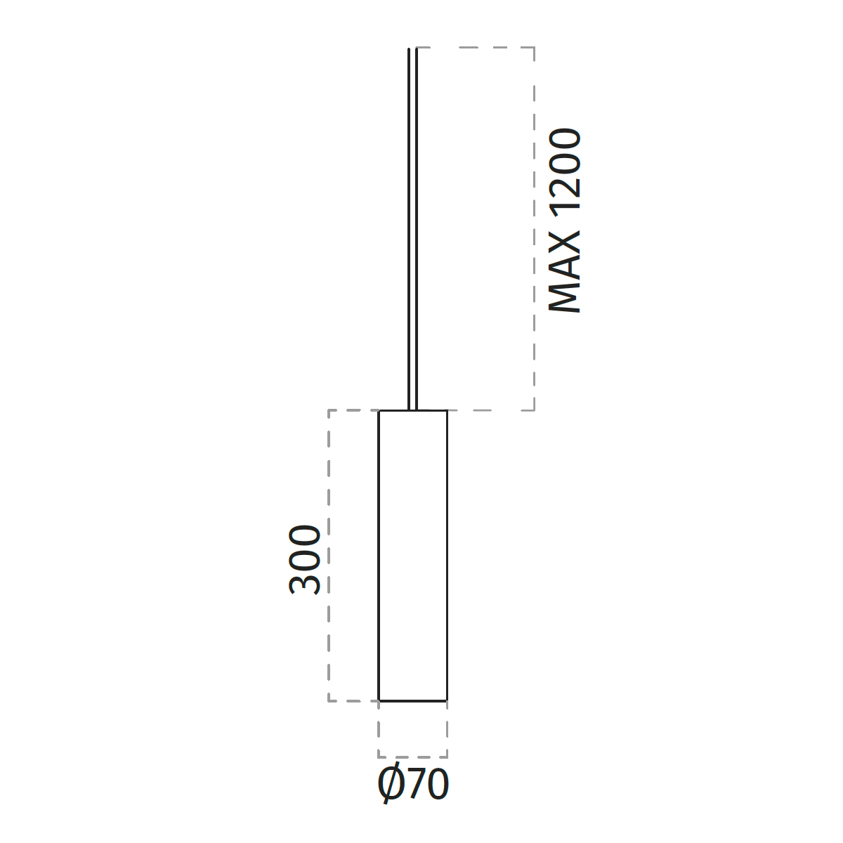 5503B-35 | Подвесной светильник Ø70x300 GU10 ø50 MAX 10W, Гипс (9010, Италия) — изображение 4